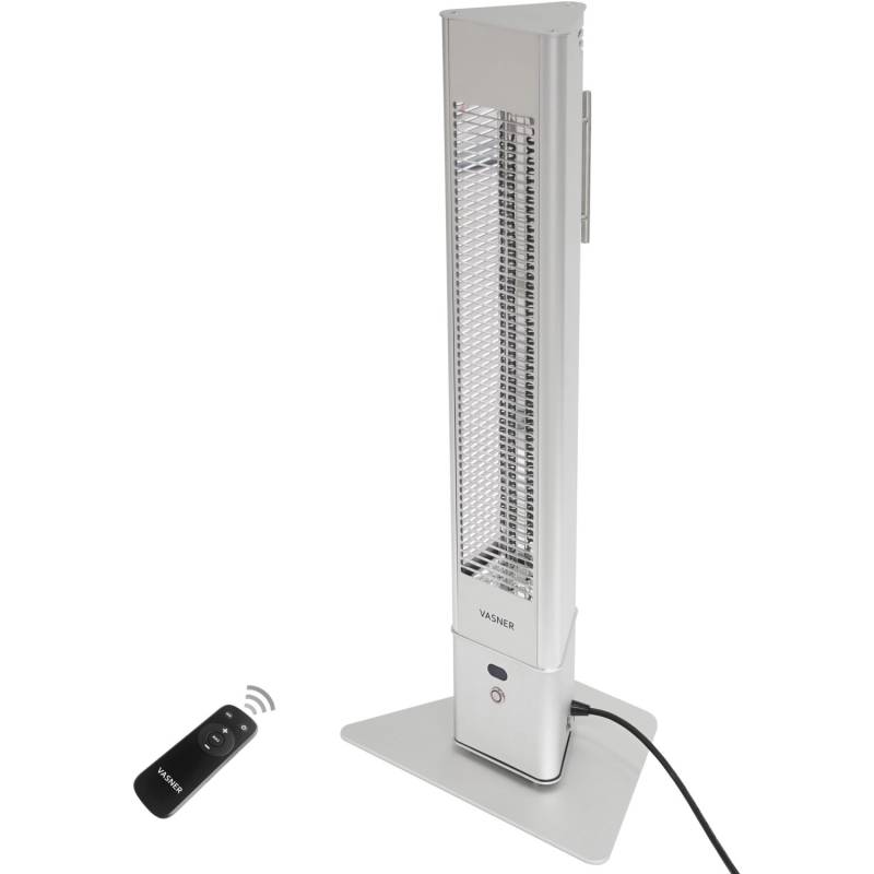 Vasner Infrarot-Standheizstrahler HeatTower 2500 W mit Fernbedienung Silber Vasner Infrarot-Standheizstrahler HeatTower 2500 W mit Fernbedienung Silber von Vasner