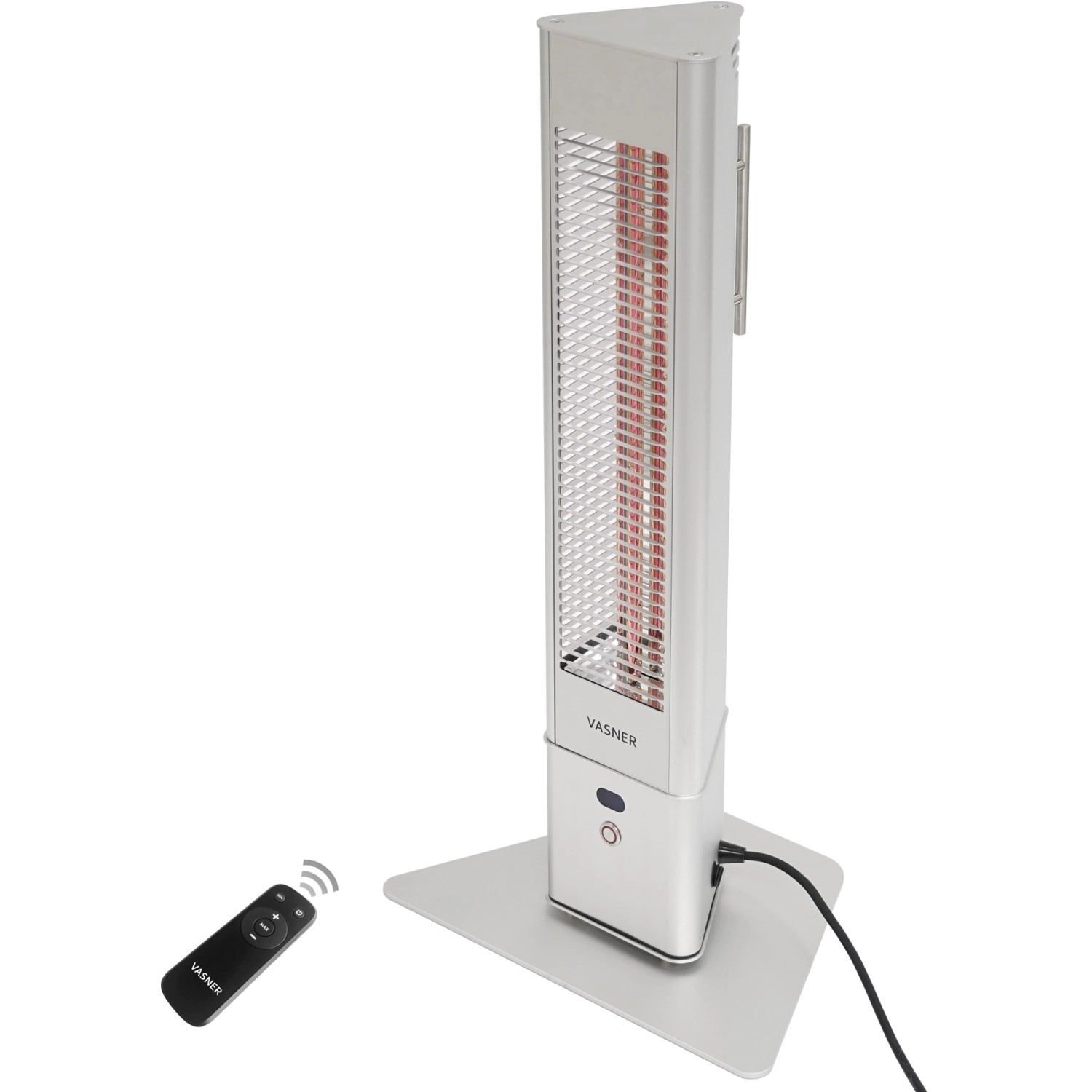 Vasner Infrarot-Standheizstrahler HeatTower Mini 1500 W Fernbedienung Silber von Vasner