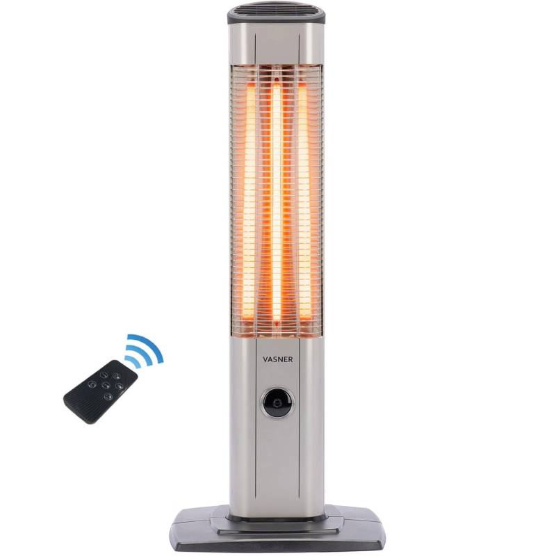 Vasner Infrarot-Standheizstrahler StandLine 23R mit Fernbedienung 2300 W Silber von Vasner