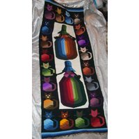 22" Von 58" Peruvian Hand-Loomed Bunte Cats | 20 Tapestry Mit 2 Personen Sport Pigtails von VastVintageVisions