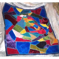 Kleine 35 1/2" Von 41 Lebendig Gefärbt Velvet Crazy Quilt von VastVintageVisions