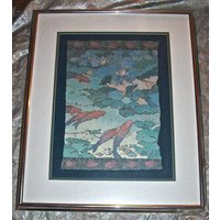 Personalisierte Kunst "Floating" Bild Von Koi Fisch Schwimmend in Einem Teich O Lotus Blumen von VastVintageVisions