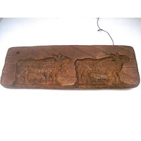 Primitive Antike Geschnitzte Holz Maple Sugar Mold Cookie Figüre Tier Primitive Antike Geschnitzte Holz Maple Sugar Mold Cookie Figüre Tier von VastVintageVisions