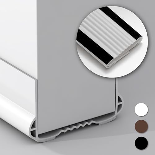 Vastaia Neues Upgrade Türdichtung Zugluftstopper für Türen 100CM - kann frei geschnitten Werden -Schnell & einfach angebracht，als Schallschutz, Kälteschutz(Weiß) von Vastaia