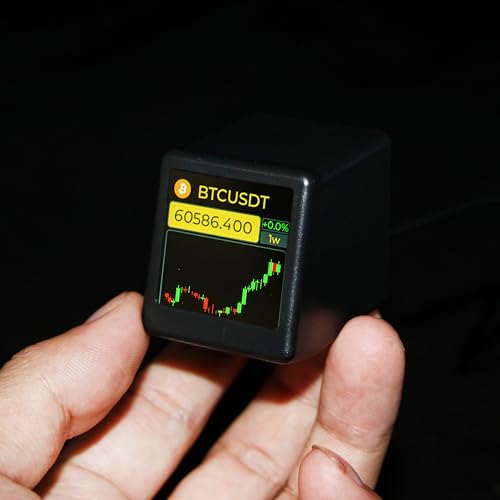 Vastarry Bitcoin Stock Ticker Monitor Anzeigezeit Wetter, Temperatur, Luftfeuchtigkeit und Bildwiedergabe Wi-Fi aktiviert und Foto Slideshow-Funktionen (Schwarz) von Vastarry