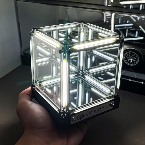 Vastarry Infinity Hyper Cube LED Licht One Touch Control Switch Endless Abyss Lichteffekt Wireless Long Lasting Battery Minimalistisches Nachtlicht von Vastarry