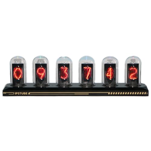 Vastarry Nixie Tube Uhr Glow Tube Uhr IPS Farbbildschirm Digital Uhr DIY Analoge Digital Tube WiFi Zeit Desktop Desktop Digital Uhr Dekoration Geschenk (401) von Vastarry