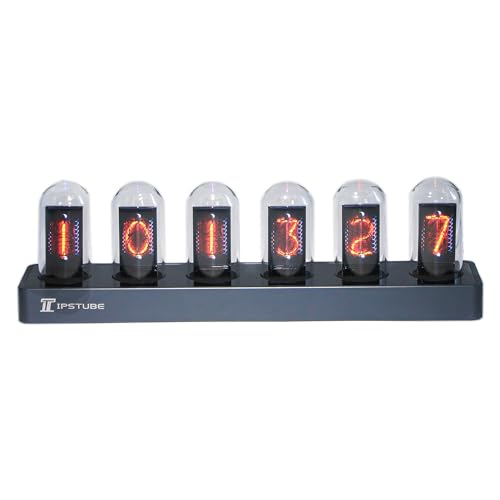 Vastarry Nixie Tube Clock Glow Tube Clock IPS Farbbildschirm Digitaluhr DIY Analog Digital Tube WiFi Zeit Desktop Desktop Digitaluhr Dekoration Geschenk (402) von Vastarry