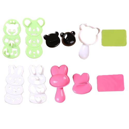 Vastsea 2 Sätze Onigiri Maker, Sushi Reis Mold, Onigiri Form, Machen Sie Cartoon-Reisbällchen in Verschiedenen Formen, Geeignet für eine Vielzahl von Zutaten von Vastsea