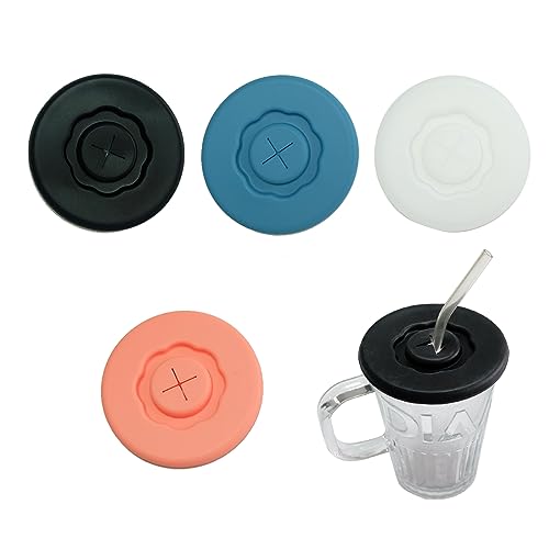 Vastsea 4 Stück Silikon Deckel, Silikon Glasabdeckung, Anti Staub Silikon Tasse Deckel, Wiederverwendbar, für Tassen, Gläser, Kaffeetassen, Weinglas, Home, Outdoors von Vastsea