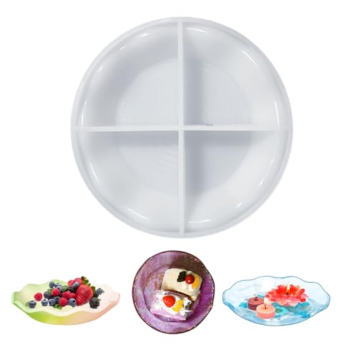Vastsea Gießform Tablett Resin Untersetzer, Obsttablett Harzformen, Resin Silikonform, Verwendet für DIY-Obsttabletts, Schmuckaufbewahrungstabletts (Gewellte Spitzenform) von Vastsea