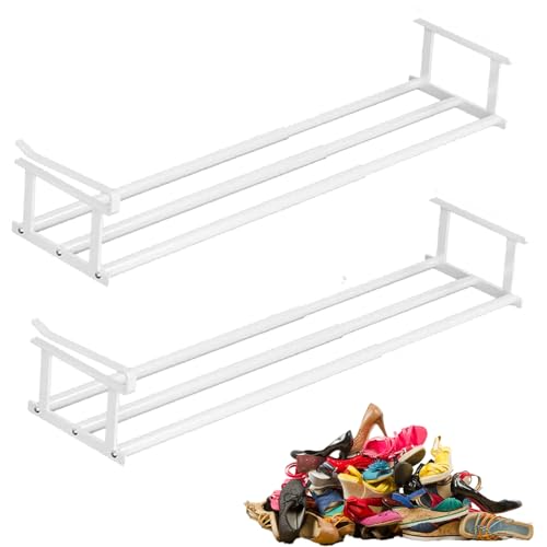 Vatpulk Teleskop-Schuhregal für Schränke – erweiterbarer Schuhregal-Organizer, verstellbare Aufbewahrung unter dem Schrank für Schuhe und Kleidung, multifunktionales hängendes, einziehbares Design Vatpulk Teleskop-Schuhregal für Schränke – erweiterbarer Schuhregal-Organizer, verstellbare Aufbewahrung unter dem Schrank für Schuhe und Kleidung, multifunktionales hängendes, einziehbares Design von Vatpulk