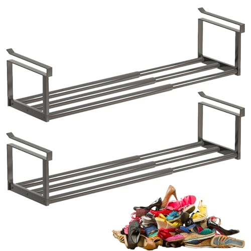 Vatpulk Teleskop-Schuhregal für Schränke – erweiterbarer Schuhregal-Organizer, verstellbare Aufbewahrung unter dem Schrank für Schuhe und Kleidung, multifunktionales hängendes, einziehbares Design Vatpulk Teleskop-Schuhregal für Schränke – erweiterbarer Schuhregal-Organizer, verstellbare Aufbewahrung unter dem Schrank für Schuhe und Kleidung, multifunktionales hängendes, einziehbares Design von Vatpulk