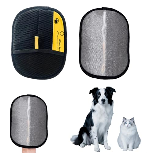 Vauki 2 Stück Fellmagnet Handschuhe für Katzen & Hunde Neu - Elektrostatische Fellpflege Handschuh mit Massage-Noppen, Hypoallergen & Wiederverwendbar (Verbesserte, verdickte Version)-B von Vauki