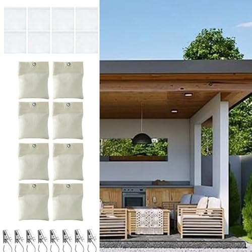 Vauki Vorhang Beschwerer Outdoor 8 Stück - Tragbare Gewichtstaschen für Pavillon-Vorhänge im Freien • Stabiler Windschutz für Zelte, Markisen & Tischdecken (Sand/Sammelware) von Vauki