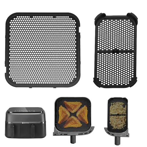Spritzschutz Zubehör für Philips Airfryer 3000 Dual Basket NA350 NA550 – für Philips Steam Airfryer 5000 Series Dual Basket,2x Hitzebeständige 230°C Silikonabdeckungen mit Antihaftkern von Vauki