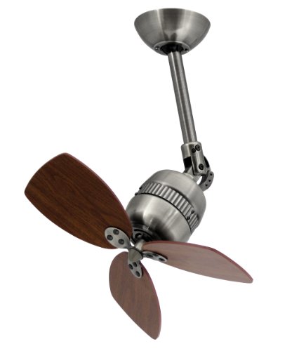 innovativer FN11156 Deckenventilator Toledo, Gehäusefarbe Zinn antik, Flügelfarbe Walnuß von AireRyder
