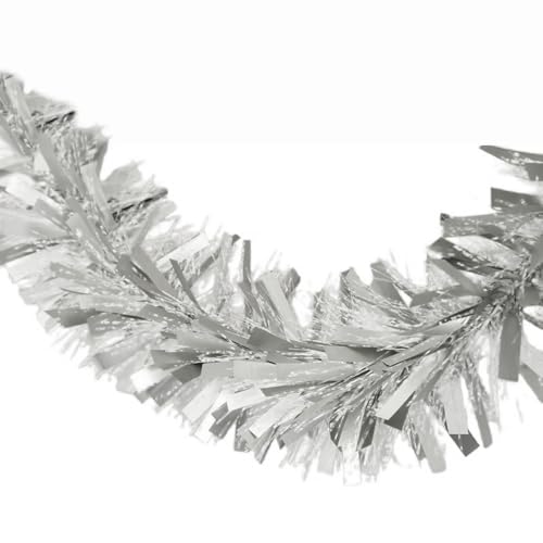 2 Stück Weihnachtsgirlande Lametta 9cm x 2m Bunte Glitzer Girlande Weihnachten Weihnachtsbaum Lametta Girlande Tinsel Garland Weihnachtsdeko Baumschmuck Christbaumschmuck,Silberweiß B 2 Stück Weihnachtsgirlande Lametta 9cm x 2m Bunte Glitzer Girlande Weihnachten Weihnachtsbaum Lametta Girlande Tinsel Garland Weihnachtsdeko Baumschmuck Christbaumschmuck,Silberweiß B von Vayliro