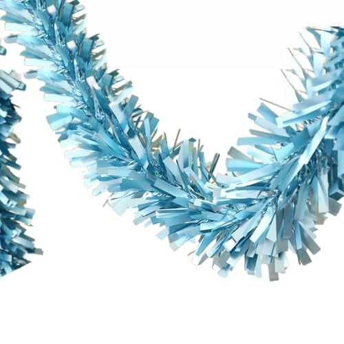 3 Stück Weihnachtsgirlande Lametta 9cm x 2m Bunte Glitzer Girlande Weihnachten Weihnachtsbaum Lametta Girlande Tinsel Garland Weihnachtsdeko Baumschmuck Christbaumschmuck,Hellblau A 3 Stück Weihnachtsgirlande Lametta 9cm x 2m Bunte Glitzer Girlande Weihnachten Weihnachtsbaum Lametta Girlande Tinsel Garland Weihnachtsdeko Baumschmuck Christbaumschmuck,Hellblau A von Vayliro
