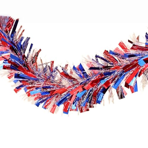 3 Stück Weihnachtsgirlande Lametta 9cm x 2m Bunte Glitzer Girlande Weihnachten Weihnachtsbaum Lametta Girlande Tinsel Garland Weihnachtsdeko Baumschmuck Christbaumschmuck,Rot Blau 3 Stück Weihnachtsgirlande Lametta 9cm x 2m Bunte Glitzer Girlande Weihnachten Weihnachtsbaum Lametta Girlande Tinsel Garland Weihnachtsdeko Baumschmuck Christbaumschmuck,Rot Blau von Vayliro