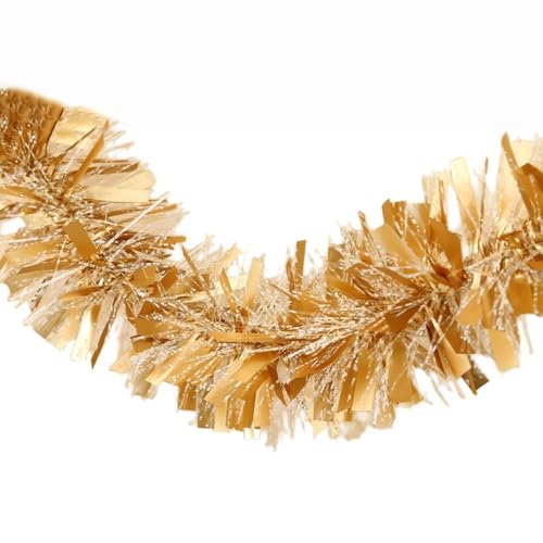 5 Stück Weihnachtsgirlande Lametta 9cm x 2m Bunte Glitzer Girlande Weihnachten Weihnachtsbaum Lametta Girlande Tinsel Garland Weihnachtsdeko Baumschmuck Christbaumschmuck,Gold B 5 Stück Weihnachtsgirlande Lametta 9cm x 2m Bunte Glitzer Girlande Weihnachten Weihnachtsbaum Lametta Girlande Tinsel Garland Weihnachtsdeko Baumschmuck Christbaumschmuck,Gold B von Vayliro