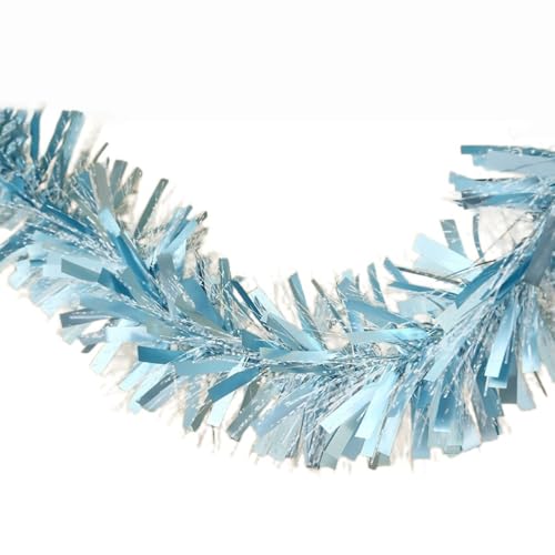 5 Stück Weihnachtsgirlande Lametta 9cm x 2m Bunte Glitzer Girlande Weihnachten Weihnachtsbaum Lametta Girlande Tinsel Garland Weihnachtsdeko Baumschmuck Christbaumschmuck,Hellblau B 5 Stück Weihnachtsgirlande Lametta 9cm x 2m Bunte Glitzer Girlande Weihnachten Weihnachtsbaum Lametta Girlande Tinsel Garland Weihnachtsdeko Baumschmuck Christbaumschmuck,Hellblau B von Vayliro