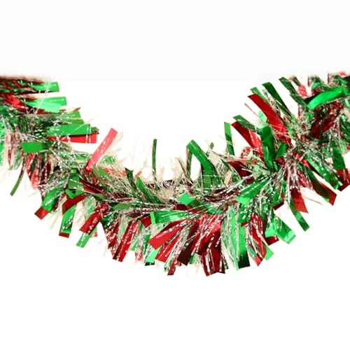 5 Stück Weihnachtsgirlande Lametta 9cm x 2m Bunte Glitzer Girlande Weihnachten Weihnachtsbaum Lametta Girlande Tinsel Garland Weihnachtsdeko Baumschmuck Christbaumschmuck,Rot Grün 5 Stück Weihnachtsgirlande Lametta 9cm x 2m Bunte Glitzer Girlande Weihnachten Weihnachtsbaum Lametta Girlande Tinsel Garland Weihnachtsdeko Baumschmuck Christbaumschmuck,Rot Grün von Vayliro