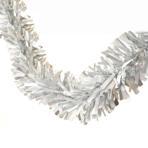 5 Stück Weihnachtsgirlande Lametta 9cm x 2m Bunte Glitzer Girlande Weihnachten Weihnachtsbaum Lametta Girlande Tinsel Garland Weihnachtsdeko Baumschmuck Christbaumschmuck,Silberweiß A 5 Stück Weihnachtsgirlande Lametta 9cm x 2m Bunte Glitzer Girlande Weihnachten Weihnachtsbaum Lametta Girlande Tinsel Garland Weihnachtsdeko Baumschmuck Christbaumschmuck,Silberweiß A von Vayliro