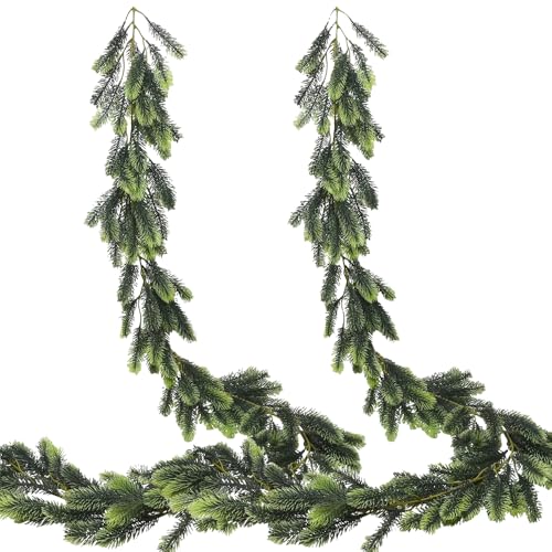 Vayliro 2 Stück Weihnachtsgirlanden 180cm Künstliche Tannengirlande Unechte Tannenzweiggirlande für Weihnachten Indoor Outdoor Künstliche Tannenbaum Girlande Deko Weihnachtsdekoration,Dunkelgrün Vayliro 2 Stück Weihnachtsgirlanden 180cm Künstliche Tannengirlande Unechte Tannenzweiggirlande für Weihnachten Indoor Outdoor Künstliche Tannenbaum Girlande Deko Weihnachtsdekoration,Dunkelgrün von Vayliro