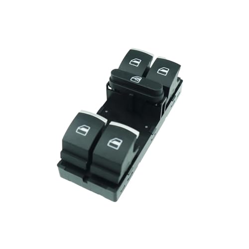 Fensterheberschalter Für VW Für Jetta Für Tiguan Für Golf Für GTI MK5 MK6 Für Passat B6 CC Seat Leon MK2 Hauptschalter Für Fensterheber Elektrischer Fensterheber Schalter(NO Chrome) von Vbbrswaad