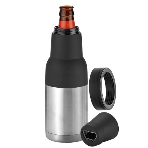 Vbnuyhim Bierkühler für Flaschen,Bierflaschenkühler | 12oz isolierter Bierflaschenkühler | Flaschenhalter mit Doppelwand, Outdoor-Getränkekühler, ultradünn für Glasflaschen oder normale Dosen von Vbnuyhim