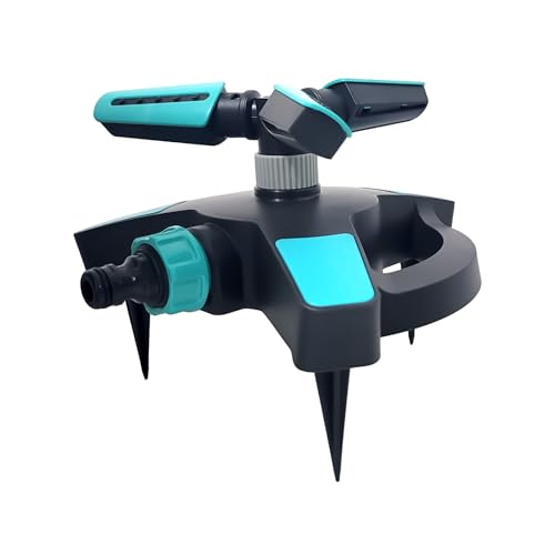 Vbvbip 2025 Neuer Propellerregner für Rasen & Garten, 360 ° drehbarer Sprinkler mit verstellbarem/steckbarem Sockel & Hochdruckdüsen, Gartenbewässerungssystem für großflächige Abdeckung von Vbvbip