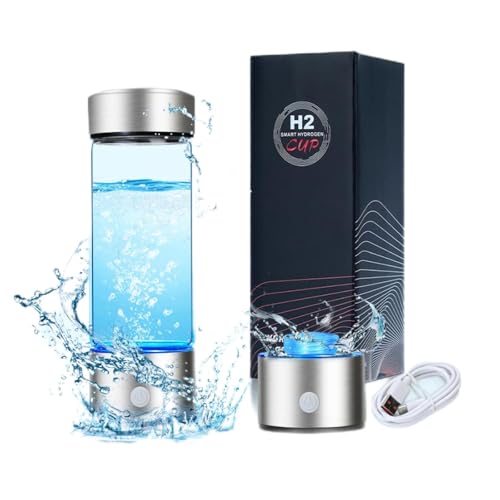 Vbvbip Upgrade Wasserstoff-Wasserflaschengenerator, 2000 ppb Wasserstoff in 3 Minuten, 14 UNZEN große Kapazität, stilvolles Design, perfektes Gesundheitsgeschenk für Familie und Freunde von Vbvbip