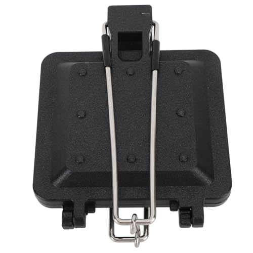 Vcedas Camping Faltbarer Sandwich-Maker, Antihaftbeschichtet, Doppelseitige Sandwich-Backform, Heißer Sandwich-Toaster für den Außenbereich von Vcedas