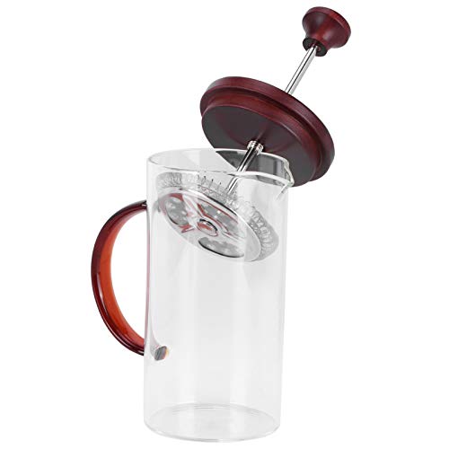 Vcedas Kaffee-Presskanne, 400 Ml, Hohes Borosilikatglas, Kaffeemaschine, Wasserkocher, Behälter von Vcedas