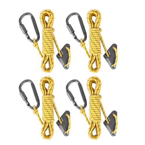 4PCS Reflective Tent Guy Seil Outdoor Tent Guide Seil Mit Verriegelung Carabiner Clip Winds Linie Für Markisen Camping Dauerhaltiges Outdoor Guide Seil von Vdaxvme