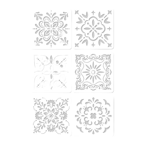 6 PCs Blumenblattvorlagen Blumen Schablonenmalereien Für Schulprojekte Und Kreatives Journaling Hollow Out Painting Journal von Vdaxvme