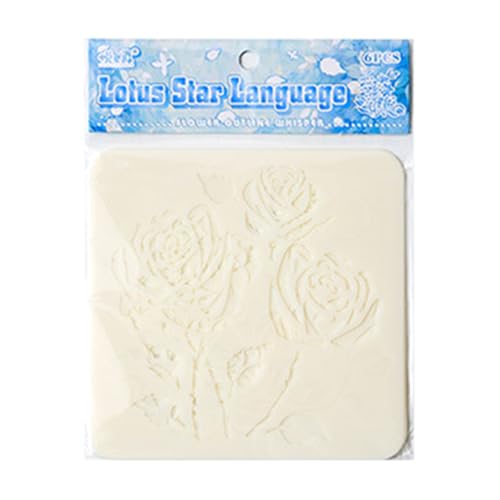 6 Stück Retro-Blumenschablonen, Aushöhlschablone, Zeichnen, Kunst, Bastelzubehör für Wandmalerei, Scrapbooking, Retro-Blumenvorlage, Zeichnen, ausgehöhlte Blumen von Vdaxvme