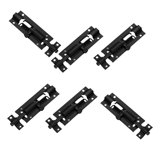 6 x Schiebetürriegel, Riegel, Edelstahl, für Holzzaun, Innenbereich, Gartentor, Schuppen, Schiebetür, Turm, Riegel 6 x Schiebetürriegel, Riegel, Edelstahl, für Holzzaun, Innenbereich, Gartentor, Schuppen, Schiebetür, Turm, Riegel von Vdaxvme