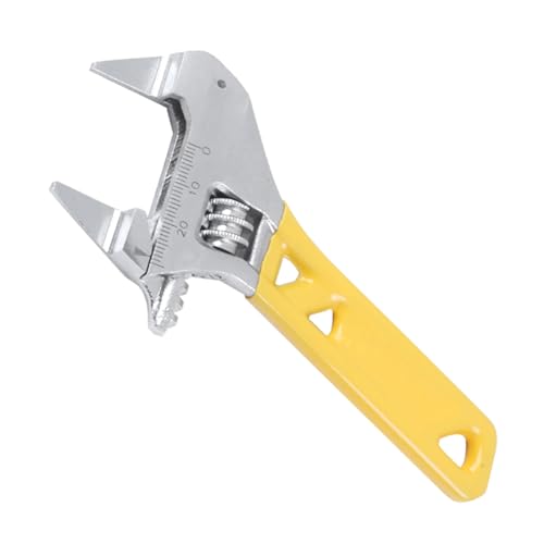 Ergonomischer verstellbarer Schraubenschlüssel, rutschfester Gummigriff, Stahlschlüssel für professionelle Techniker für begrenzten Platz, verstellbarer Schraubenschlüssel aus Stahl Ergonomischer verstellbarer Schraubenschlüssel, rutschfester Gummigriff, Stahlschlüssel für professionelle Techniker für begrenzten Platz, verstellbarer Schraubenschlüssel aus Stahl von Vdaxvme