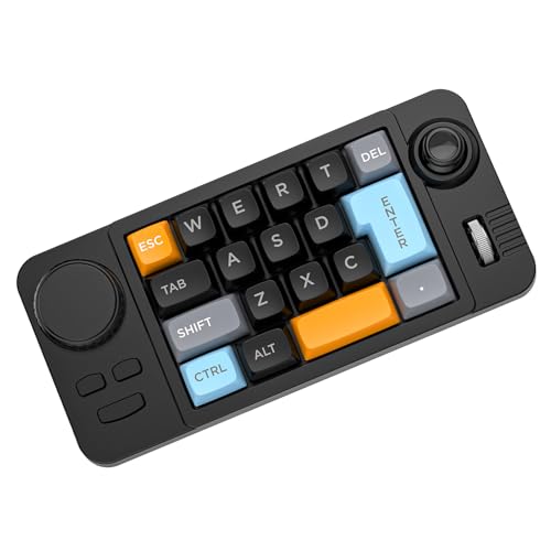 Gaming-Tastatur mit 19 Tasten, programmierbarer Joystick, doppeltes Makro-Rad, Hot-Swap-fähige Schalter, platzsparend, anpassbar, Makroed-Tastatur mit Doppelknöpfen von Vdaxvme