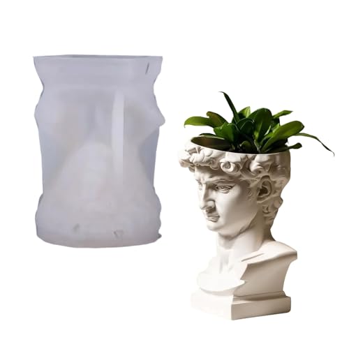 Lebensmittelechte Silikon-Skulptur, Pflanzgefäß, Tasse, Gips, für Harzguss- und Bastelprojekte, flexibler Silikon-Blumentopf von Vdaxvme