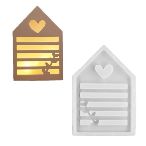 Lovehouse Silikon-Spritzgussform, Gips, handgefertigte Dekoration, Bastelbedarf, Liebeshaus, Silikon-Kombinationsgießen von Vdaxvme