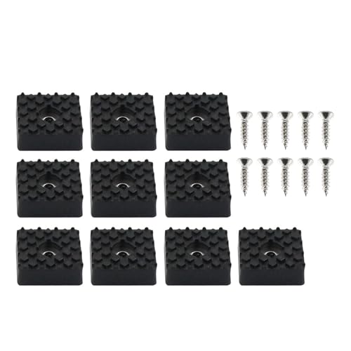 Möbelbodenfüße, quadratisch, mit Befestigungsschrauben, robuste Füße für Couch, Stuhl, 22 mm/30 mm, 10 Stück Möbelbodenfüße, quadratisch, mit Befestigungsschrauben, robuste Füße für Couch, Stuhl, 22 mm/30 mm, 10 Stück von Vdaxvme