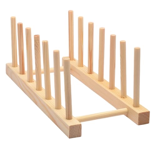 Naturholzschale Rack Multi Mit Belüftetem Design Für Becher Teller von Vdaxvme