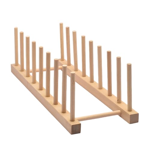 Naturholzschale Rack Multi Mit Belüftetem Design Für Becher Teller von Vdaxvme