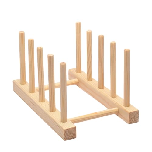 Naturholzschale Rack Multi Mit Belüftetem Design Für Becher Teller von Vdaxvme