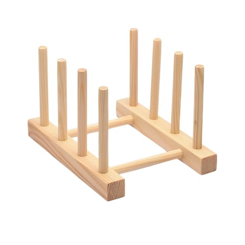 Naturholzschale Rack Multi Mit Belüftetem Design Für Becher Teller von Vdaxvme