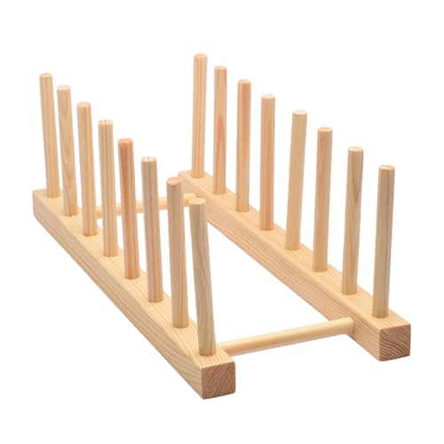 Naturholzschale Rack Multi Mit Belüftetem Design Für Becher Teller von Vdaxvme