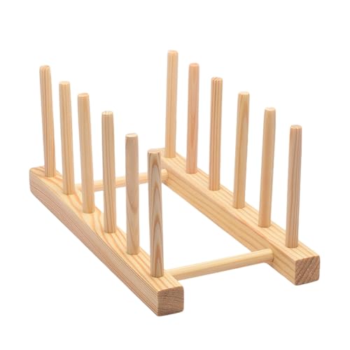 Naturholzschale Rack Multi Mit Belüftetem Design Für Becher Teller von Vdaxvme